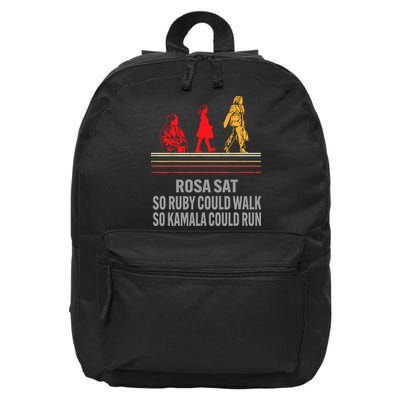 Rosa Sat So Ruby Could Walk So Kamala Could Run 16 in Basic Backpack