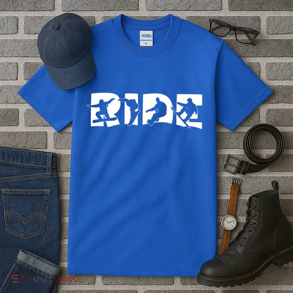 Ride Snowboard Snowboarder Gift Christmas Snowboarding Gift Tall T-Shirt