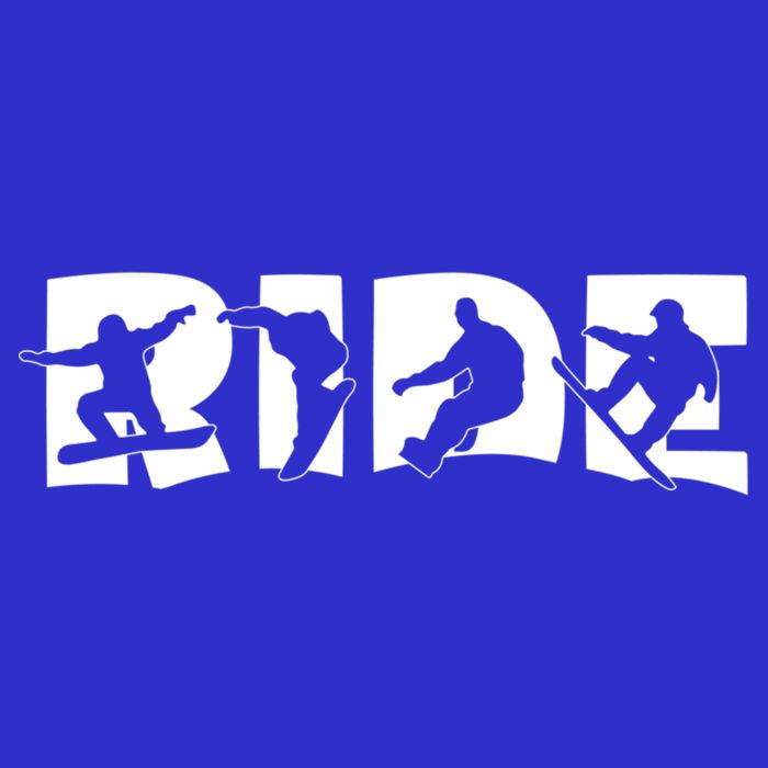Ride Snowboard Snowboarder Gift Christmas Snowboarding Gift Zip Tote Bag
