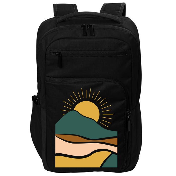 Retro Sunset Summer Graphic Design Impact Tech Backpack
