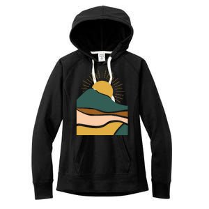 Retro Sunset Summer Graphic Design Women's Fleece Hoodie