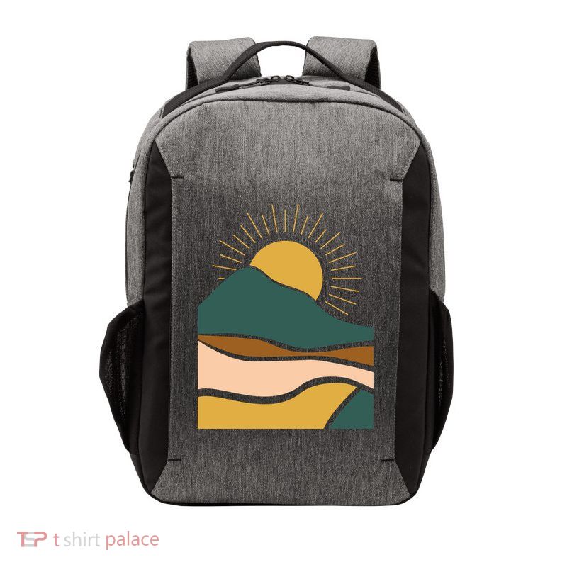 Retro Sunset Summer Graphic Design Vector Backpack
