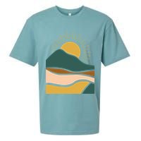 Retro Sunset Summer Graphic Design Sueded Cloud Jersey T-Shirt