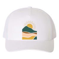 Retro Sunset Summer Graphic Design Yupoong Adult 5-Panel Trucker Hat