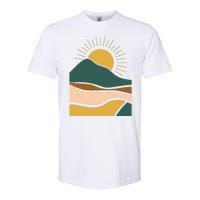 Retro Sunset Summer Graphic Design Softstyle CVC T-Shirt