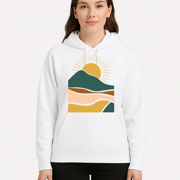Retro Sunset Summer Graphic Design Hoodie