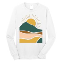 Retro Sunset Summer Graphic Design Long Sleeve Shirt