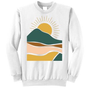 Retro Sunset Summer Graphic Design Sweatshirt