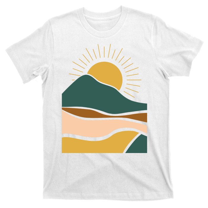 Retro Sunset Summer Graphic Design T-Shirt