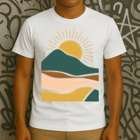 Retro Sunset Summer Graphic Design T-Shirt