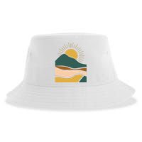 Retro Sunset Summer Graphic Design Sustainable Bucket Hat