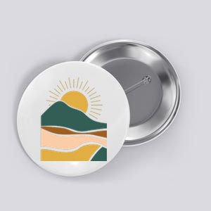 Retro Sunset Summer Graphic Design Button