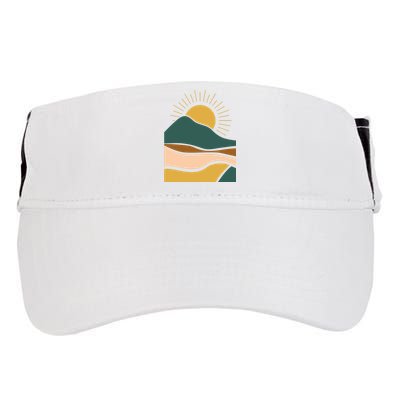 Retro Sunset Summer Graphic Design Adult Drive Performance Visor