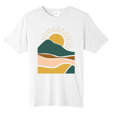 Retro Sunset Summer Graphic Design Tall Fusion ChromaSoft Performance T-Shirt