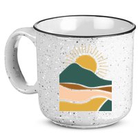 Retro Sunset Summer Graphic Design 15oz Campfire Ceramic Mug