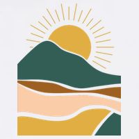 Retro Sunset Summer Graphic Design Ladies Essential Flowy Tank