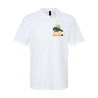 Retro Sunset Summer Graphic Design Polo