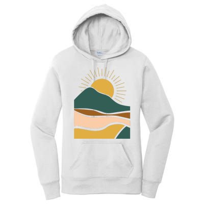 Retro Sunset Summer Graphic Design Women's Pullover Hoodie