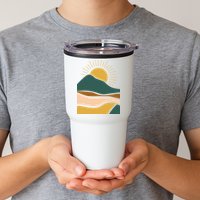 Retro Sunset Summer Graphic Design Tumbler