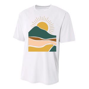 Retro Sunset Summer Graphic Design Performance Sprint T-Shirt