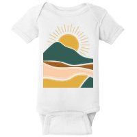 Retro Sunset Summer Graphic Design Baby Bodysuit