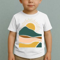Retro Sunset Summer Graphic Design Toddler T-Shirt