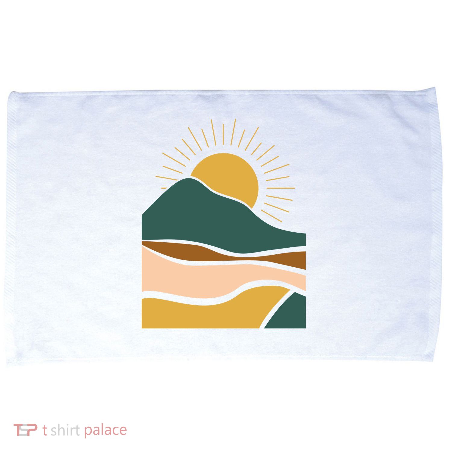 Retro Sunset Summer Graphic Design Microfiber Hand Towel