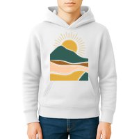 Retro Sunset Summer Graphic Design Kids Hoodie