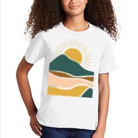 Retro Sunset Summer Graphic Design Kids T-Shirt