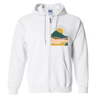 Retro Sunset Summer Graphic Design Full Zip Hoodie