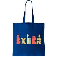 Retro Snow Skiing Ski Sports Funny Gift Vintage Skiier Snow Skiing Gift Tote Bag