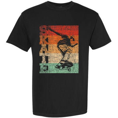 Retro Skate Skateboarder Skateboard Skateboarding Skater Garment-Dyed Heavyweight T-Shirt