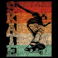 Retro Skate Skateboarder Skateboard Skateboarding Skater Cooling Performance Crew T-Shirt
