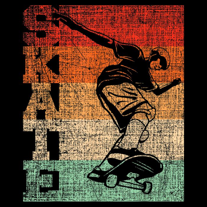 Retro Skate Skateboarder Skateboard Skateboarding Skater Cooling Performance Crew T-Shirt