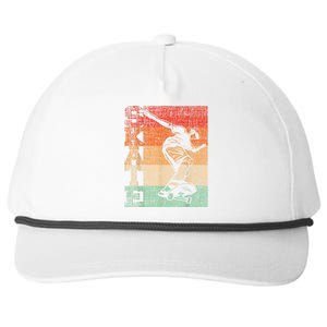 Retro Skate Skateboarder Skateboard Skateboarding Skater Snapback Five-Panel Rope Hat