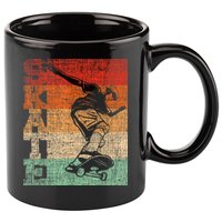 Retro Skate Skateboarder Skateboard Skateboarding Skater 11oz C Handle Ceramic Mug