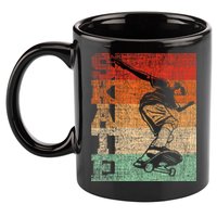 Retro Skate Skateboarder Skateboard Skateboarding Skater 11oz C Handle Ceramic Mug