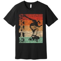 Retro Skate Skateboarder Skateboard Skateboarding Skater Premium T-Shirt