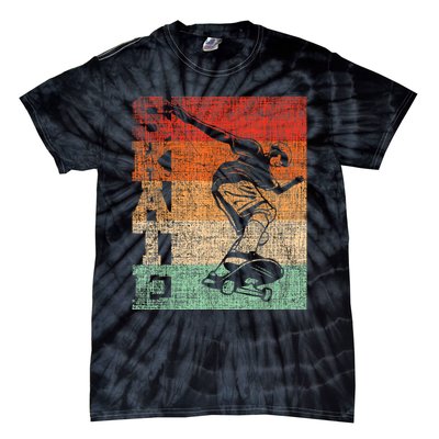 Retro Skate Skateboarder Skateboard Skateboarding Skater Tie-Dye T-Shirt