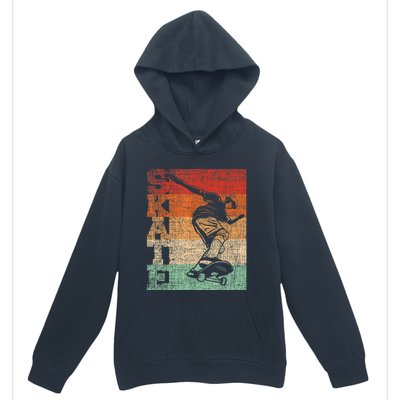 Retro Skate Skateboarder Skateboard Skateboarding Skater Urban Pullover Hoodie