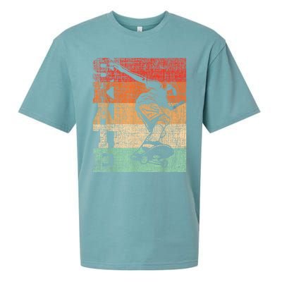 Retro Skate Skateboarder Skateboard Skateboarding Skater Sueded Cloud Jersey T-Shirt