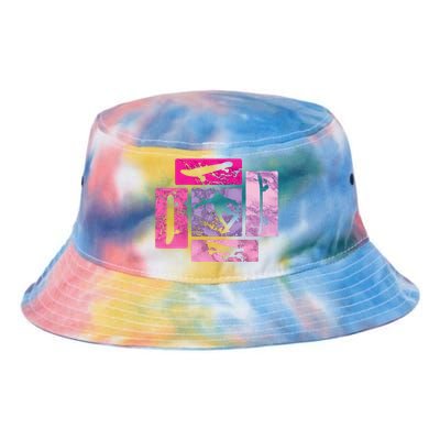 Retro Skateboarding Skate Extreme Sports Skateboard Tricks Tie Dye Newport Bucket Hat