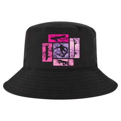 Retro Skateboarding Skate Extreme Sports Skateboard Tricks Cool Comfort Performance Bucket Hat