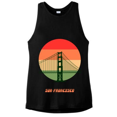 Retro Sun San Francisco Ladies PosiCharge Tri-Blend Wicking Tank
