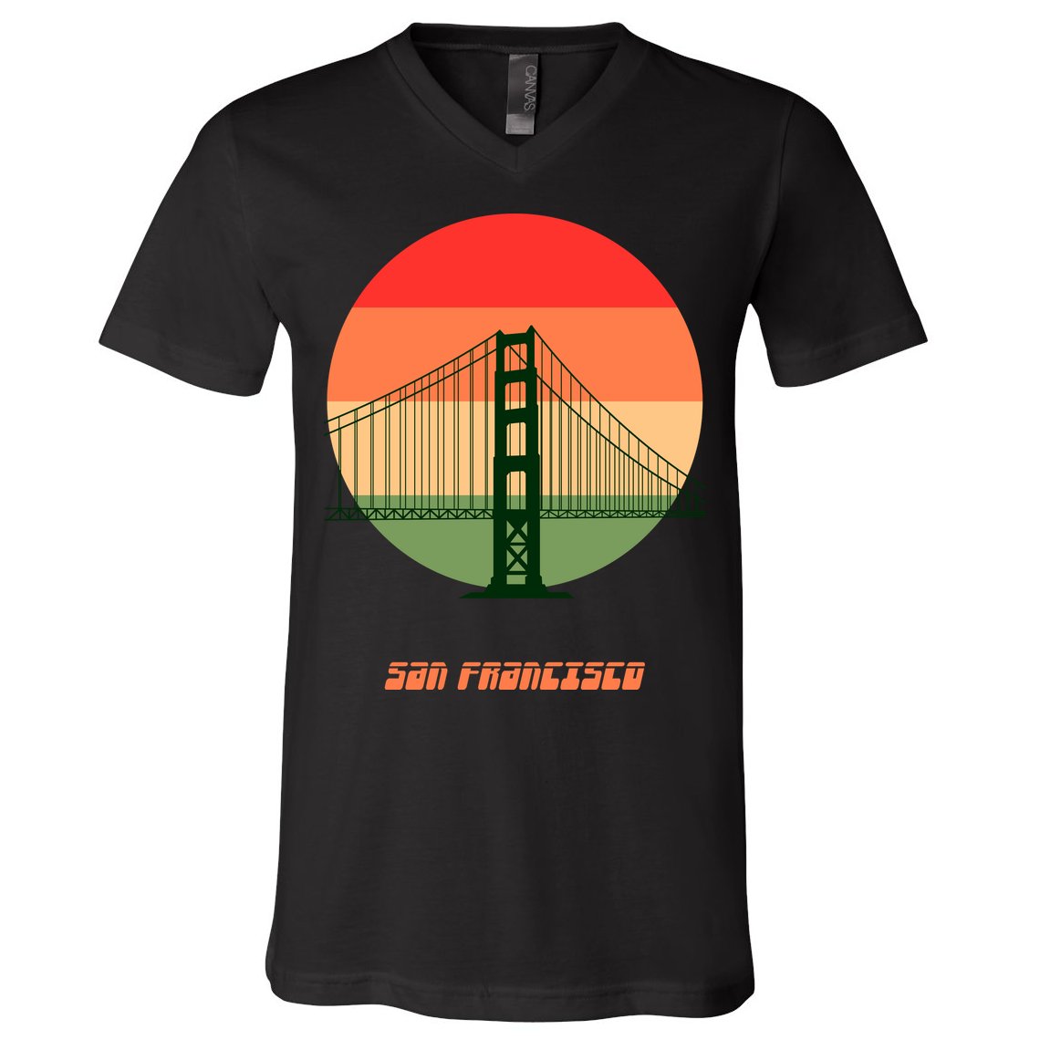 Retro Sun San Francisco V-Neck T-Shirt