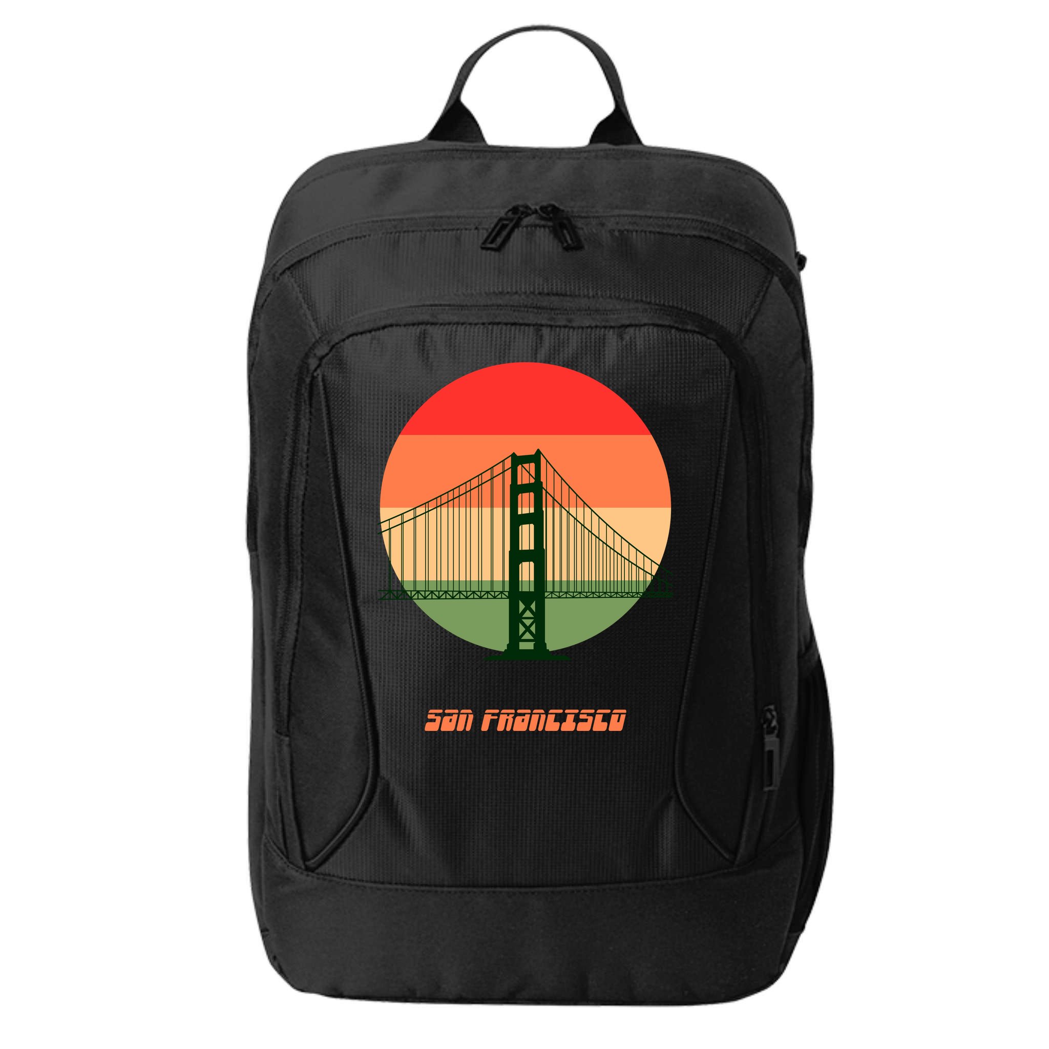Retro Sun San Francisco City Backpack