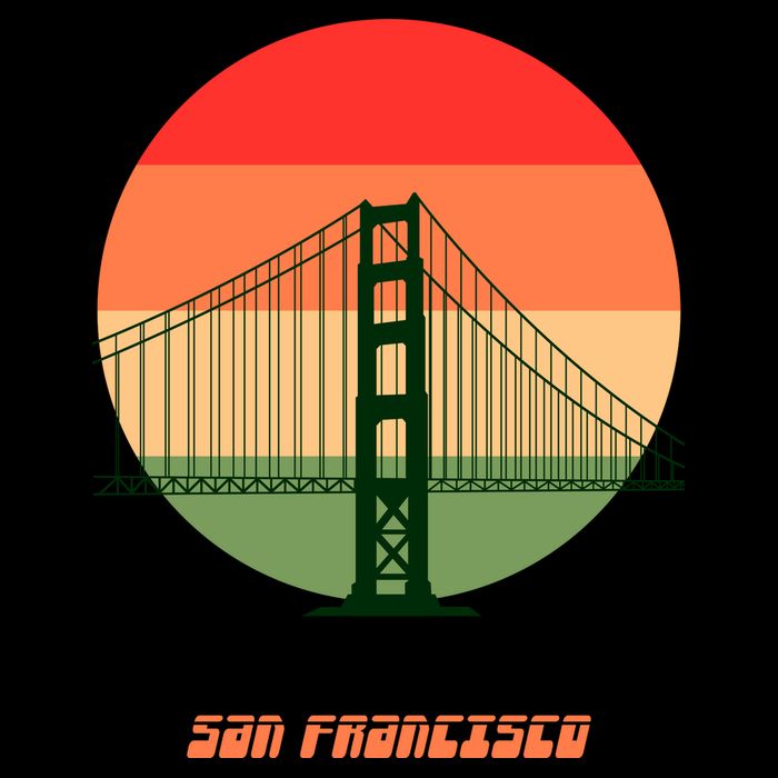 Retro Sun San Francisco 7-Panel Snapback Hat