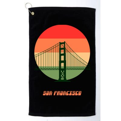 Retro Sun San Francisco Golf Towel