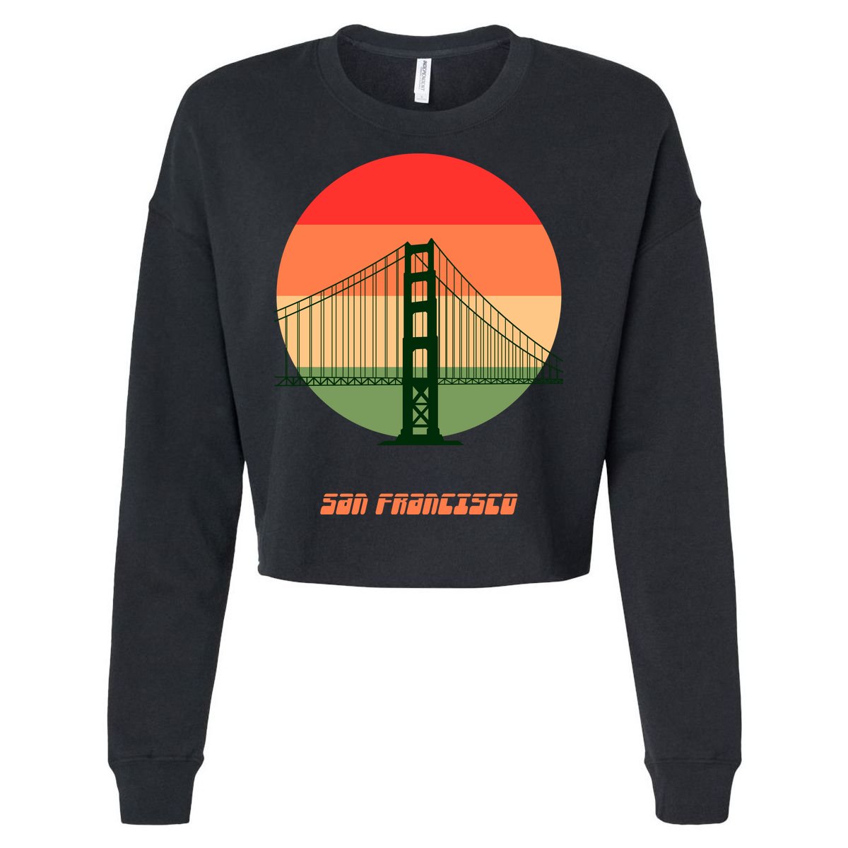 Retro Sun San Francisco Cropped Pullover Crew