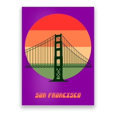 Retro Sun San Francisco Poster